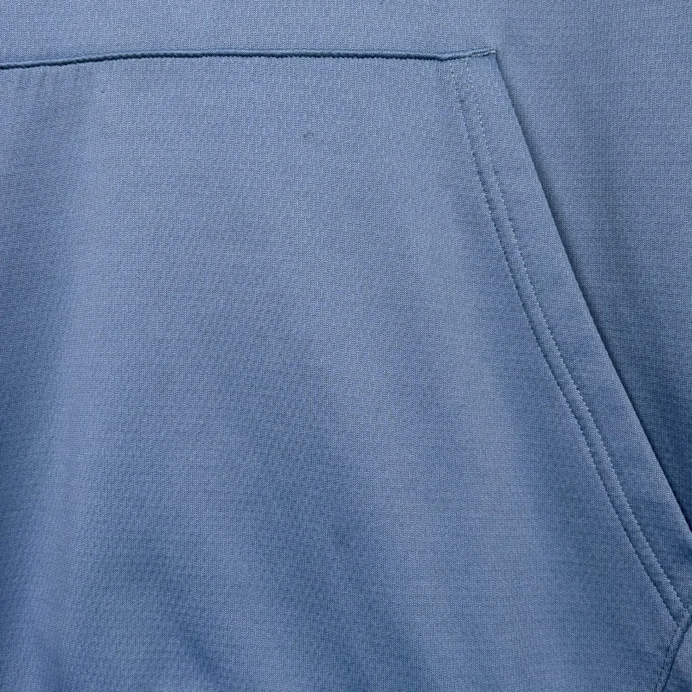 Adidas ClimaWarm Hoodie Mens M Blue Graphic Logo Pullover‎ Sweatshirt Oversized
